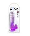 KING COCK - CLEAR PÉNIS RÉALISTE AVEC BOULES 13.5 CM VIOLET