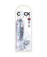 KING COCK - CLEAR PÉNIS RÉALISTE AVEC BOULES 13.5 CM TRANSPARENT