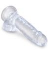 KING COCK - CLEAR PÉNIS RÉALISTE AVEC BOULES 15.2 CM TRANSPARENT