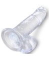 KING COCK - CLEAR PÉNIS RÉALISTE AVEC BOULES 15.2 CM TRANSPARENT