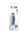 KING COCK - CLEAR PÉNIS RÉALISTE AVEC BOULES 15.2 CM TRANSPARENT