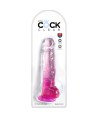 KING COCK - CLEAR PÉNIS RÉALISTE AVEC BOULES 16.5 CM ROSE