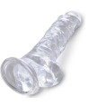 KING COCK - CLEAR PÉNIS RÉALISTE AVEC BOULES 16.5 CM TRANSPARENT