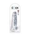 KING COCK - CLEAR PÉNIS RÉALISTE AVEC BOULES 16.5 CM TRANSPARENT