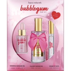 BIJOUX - INDISCRETS KIT DE JEU BUBBLEGUM AVEC HUILE, GEL ET BRILLANT LÈVRES