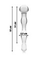 NEBULA SERIES BY IBIZA - MODELO 13 DILDO CRISTAL TRANSPARENTE 18 CM -O- 3.5 CM