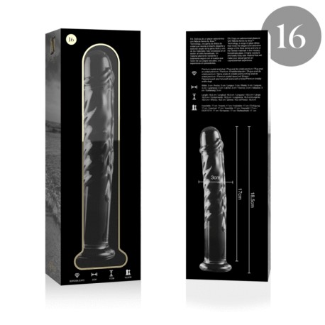 NEBULA SERIES BY IBIZA - MODELO 16 DILDO CRISTAL TRANSPARENTE 18.5 CM -O- 3 CM