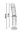 NEBULA SERIES BY IBIZA - MODELO 16 DILDO CRISTAL TRANSPARENTE 18.5 CM -O- 3 CM