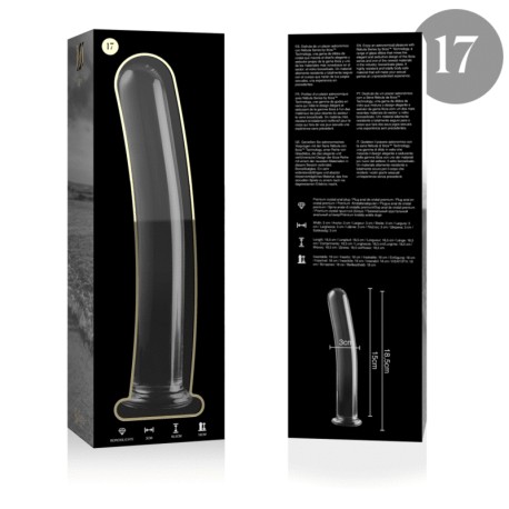 NEBULA SERIES BY IBIZA - MODELO 17 DILDO CRISTAL TRANSPARENTE 18.5 CM -O- 3 CM