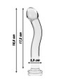 NEBULA SERIES BY IBIZA - MODELO 18 DILDO CRISTAL TRANSPARENTE 18.5 CM -O- 3.5 CM