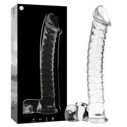 NEBULA SERIES BY IBIZA - MODELO 23 DILDO CRISTAL TRANSPARENTE 21.5 CM -O- 4 CM