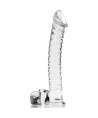 NEBULA SERIES BY IBIZA - MODELO 23 DILDO CRISTAL TRANSPARENTE 21.5 CM -O- 4 CM