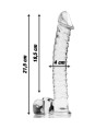 NEBULA SERIES BY IBIZA - MODELO 23 DILDO CRISTAL TRANSPARENTE 21.5 CM -O- 4 CM