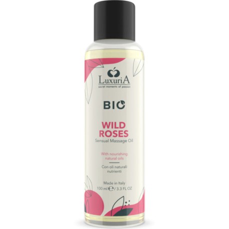 INTIMATELINE LUXURIA - HUILE DE MASSAGE BIO ROSES SAUVAGES 100 ML