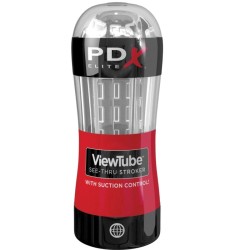 PDX ELITE - MASTURBATEUR STROKER CONTRÔLE DU TUBE DE VUE ONDES STIMULANTES TRANSPARENTES