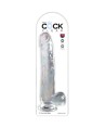 KING COCK - CLEAR GODE AVEC TESTICULES 24.8 CM TRANSPARENT