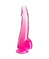 KING COCK - CLEAR GODE TESTICULES 19 CM ROSE