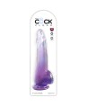 KING COCK - CLEAR GODE TESTICULES 19 CM VIOLET