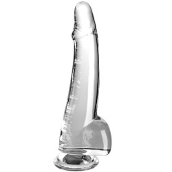 KING COCK - CLEAR GODE TESTICULES 19 CM TRANSPARENT