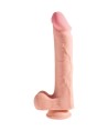 KING COCK - PÉNIS RÉALISTE AVEC BOULES 3D 24.8 CM LÉGER