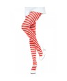 LEG AVENUE - COLLANTS RAYURES BLANC/ROUGE