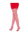 LEG AVENUE - COLLANTS RAYURES BLANC/ROUGE