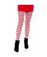 LEG AVENUE - COLLANTS RAYURES BLANC/ROUGE