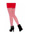 LEG AVENUE - COLLANTS RAYURES BLANC/ROUGE