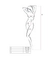 PASSION WOMAN BS051 BODYSTOCKING NOIR TAILLE UNIQUE