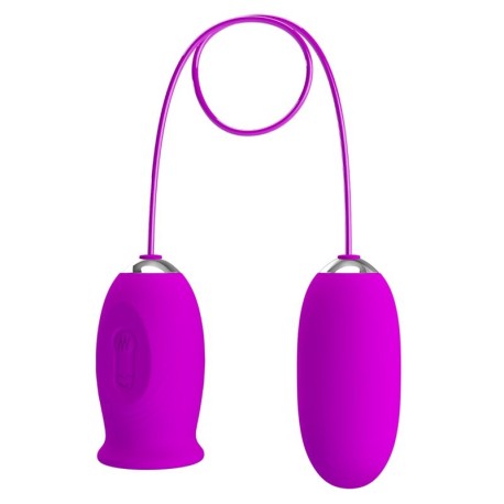 PRETTY LOVE - VIBRATEUR RECHARGEABLE DAISY DUAL EGG VIOLET