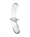 SATISFYER - DOUBLE CRYSTAL DILDO TRANSPARENTE