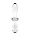 SATISFYER - DOUBLE CRYSTAL DILDO TRANSPARENTE