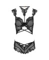 LIVCO CORSETTI FASHION - PALMENOM LC 90614 SUJETADOR + PANTY NEGRO