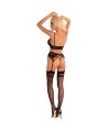 LIVCO CORSETTI FASHION - MORIDAM LC 90552 SUJETADOR + LIGUERO + PANTY NEGRO