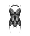 LIVCO CORSETTI FASHION - GIELLANDRA FOR THE SENSES COLLECTION CORSET + PANTY NEGRO