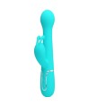 PRETTY LOVE - VIBRATEUR DEJON RABBIT 3 EN 1 MULTIFONCTION VERT AQUA