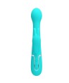 PRETTY LOVE - VIBRATEUR DEJON RABBIT 3 EN 1 MULTIFONCTION VERT AQUA