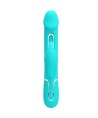 PRETTY LOVE - VIBRATEUR DEJON RABBIT 3 EN 1 MULTIFONCTION VERT AQUA