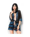 CHILIROSE - CR 3837 PEGNOIR AZUL NEGRO S/M