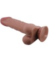 PRETTY LOVE - SÉRIE SLIDING SKIN GODE RÉALISTE AVEC VENTOUSE SLIDING SKIN MARRON 24 CM