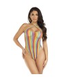 LEG AVENUE - BODY CROISÉ MULTICOLORE