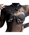 SUBBLIME - HARNAIS POITRINE EN CUIR NOIR TAILLE UNIQUE