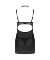 LIVCO CORSETTI FASHION - BINELLA SET BABYDOLL + TANGA NEGRO