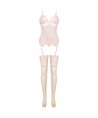 LIVCO CORSETTI FASHION - PERSINNE PEACH SET CORSET + PANTY + MEDIAS