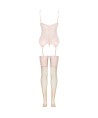 LIVCO CORSETTI FASHION - PERSINNE PEACH SET CORSET + PANTY + MEDIAS