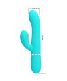 PRETTY LOVE - VIBRATEUR MULTIFONCTION G-SPOT VERT AQUA