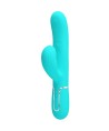 PRETTY LOVE - PERLITA VIBRATEUR MULTIFONCTION 3 EN 1 POINT G VERT AQUA