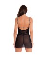 LIVCO CORSETTI FASHION - KROLINA LC 90734 CHEMISE + TANGA NEGRO S/M