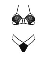LIVCO CORSETTI FASHION - SOUTIEN-GORGE + STRING JIMENA LC 20216 NOIR TAILLE UNIQUE