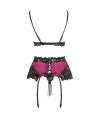 LIVCO CORSETTI FASHION - NAHIR LC 20214 SUJETADOR + PANTY + LIGUERO S/M